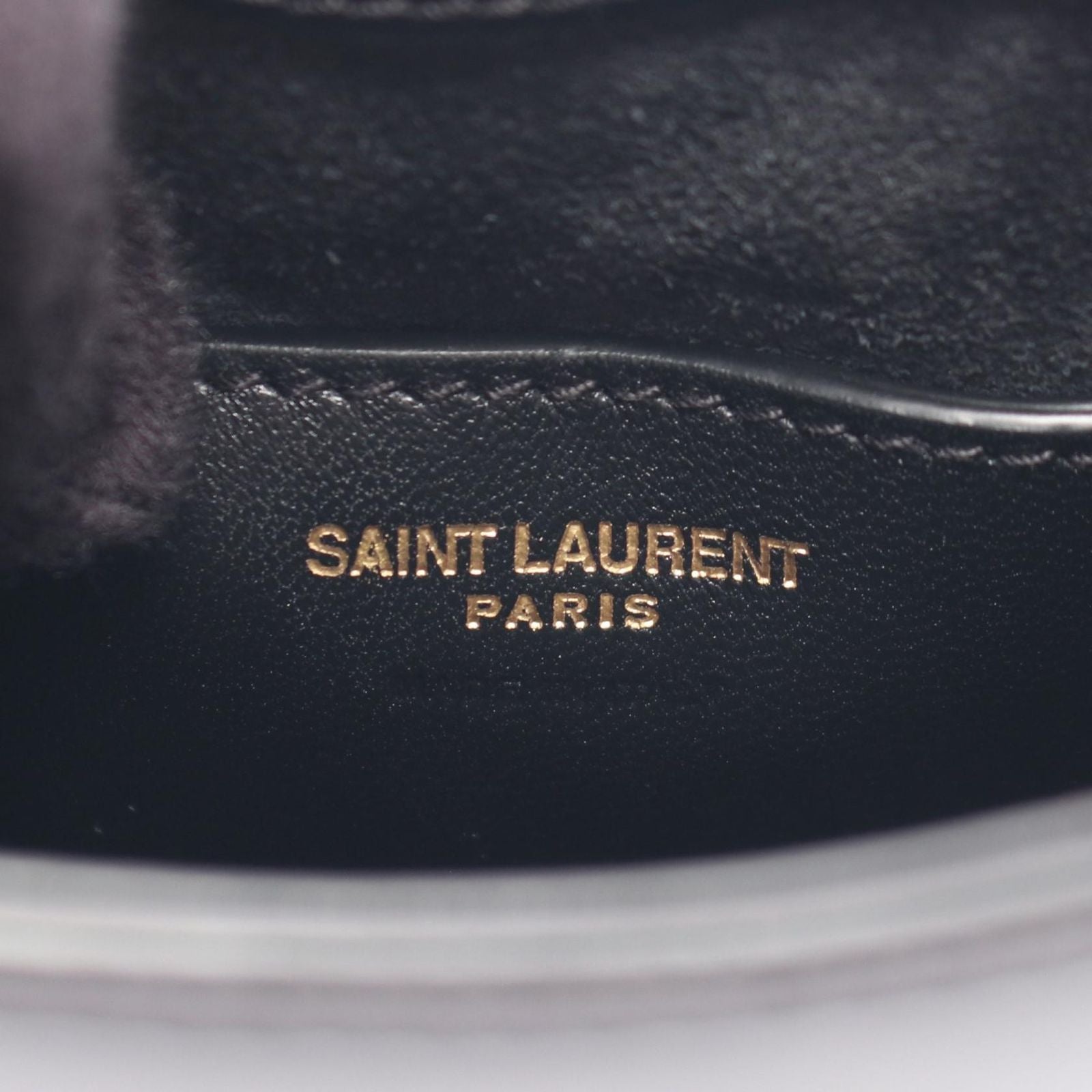 Saint Laurent Paris Shoulder Buckle 5 a 7 Mini Vertical Black Leather — view 4