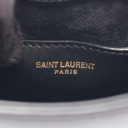 Saint Laurent Paris Shoulder Buckle 5 a 7 Mini Vertical Black Leather — view 4
