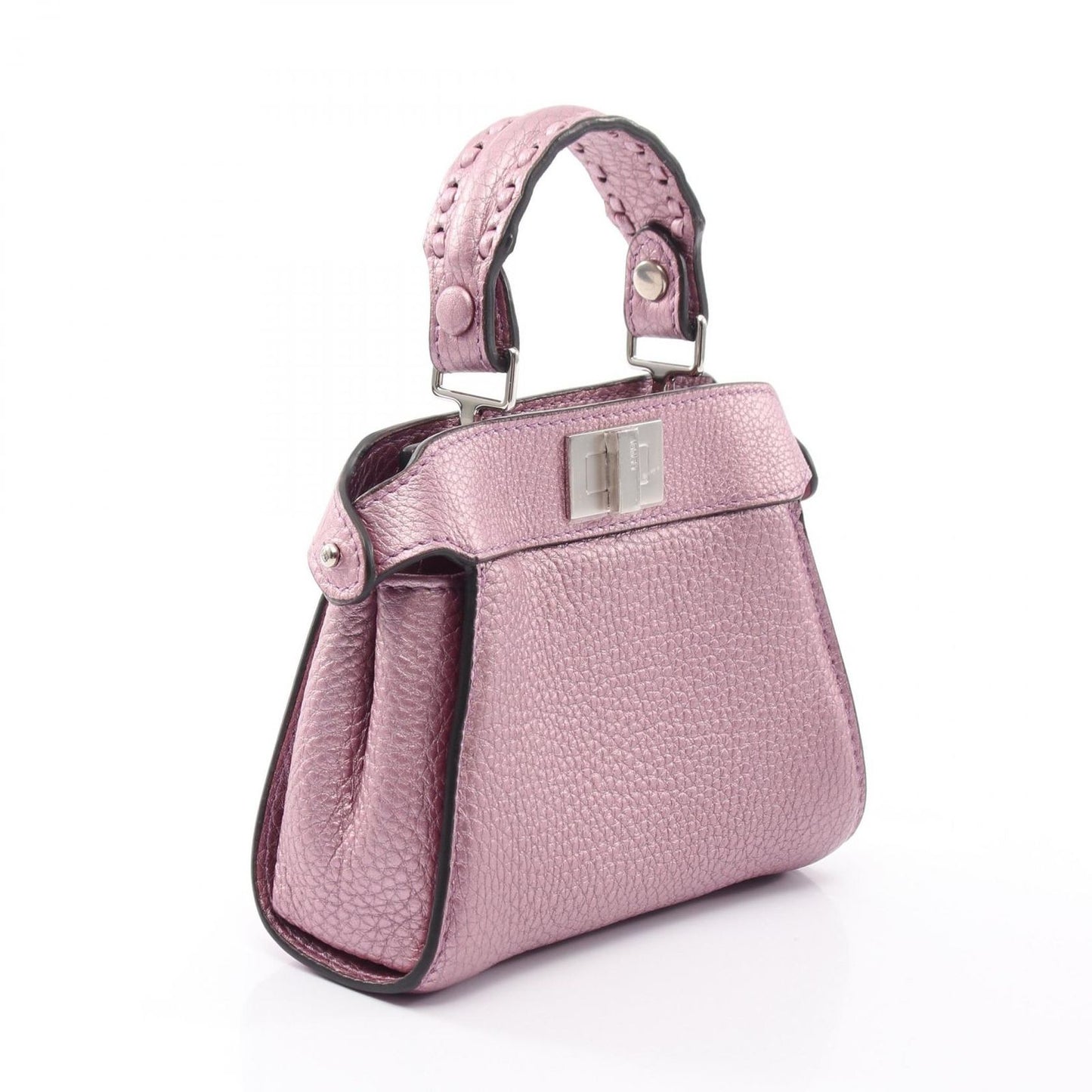 Fendi Handbag Peekaboo Nano Pink Purple Leather — view 2