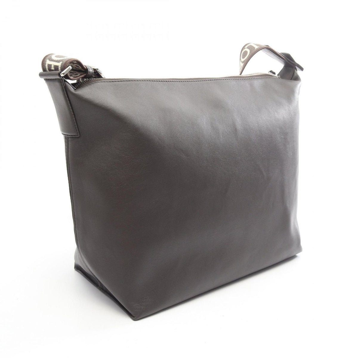 Loewe Shoulder Bag Cubby Regular Dark Brown Ivory Leather — view 2