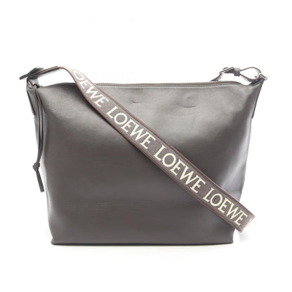 Loewe Shoulder Bag Cubby Regular Dark Brown Ivory Leather
