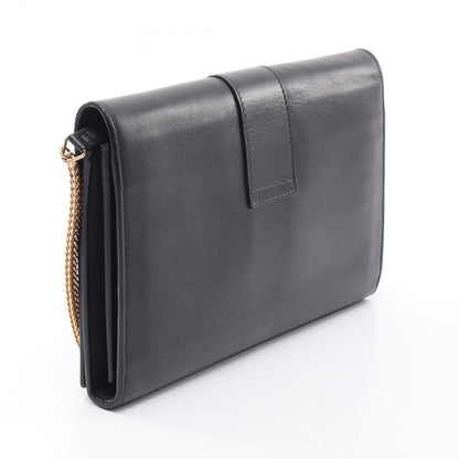 Saint Laurent Paris Shoulder Bag Classic Black Leather Chain Wallet — view 2