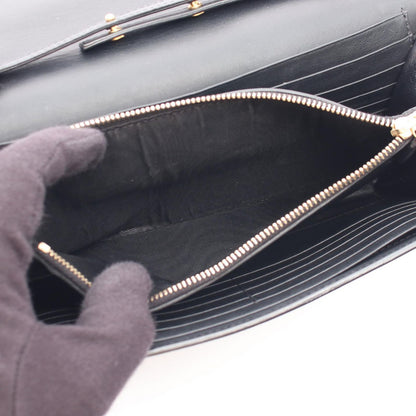 Saint Laurent Paris Shoulder Bag Classic Black Leather Chain Wallet — view 4