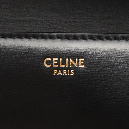 Celine Shoulder Bag Claude Triomphe Black Leather Chain — view 4