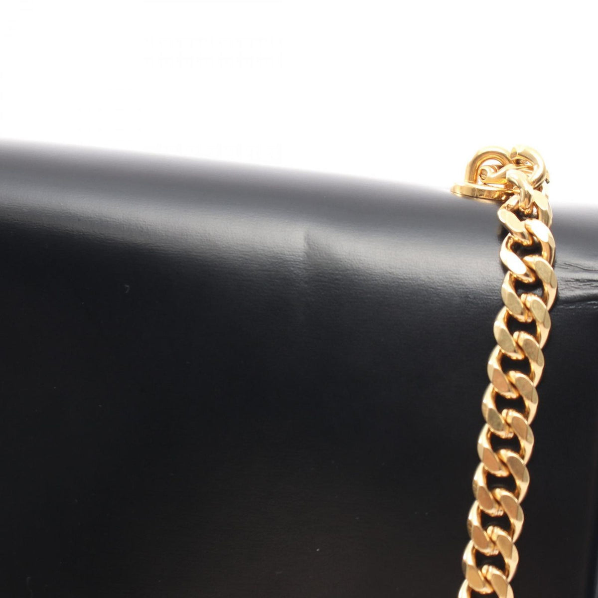 Celine Shoulder Bag Claude Triomphe Black Leather Chain — view 8