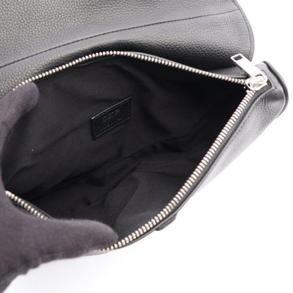 Dior Waist Bag Saddle Black Leather — view 3