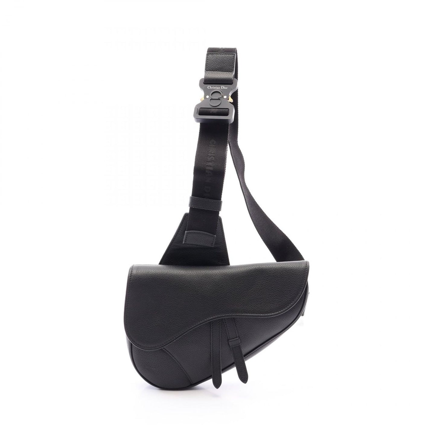 Dior Waist Bag Saddle Black Leather