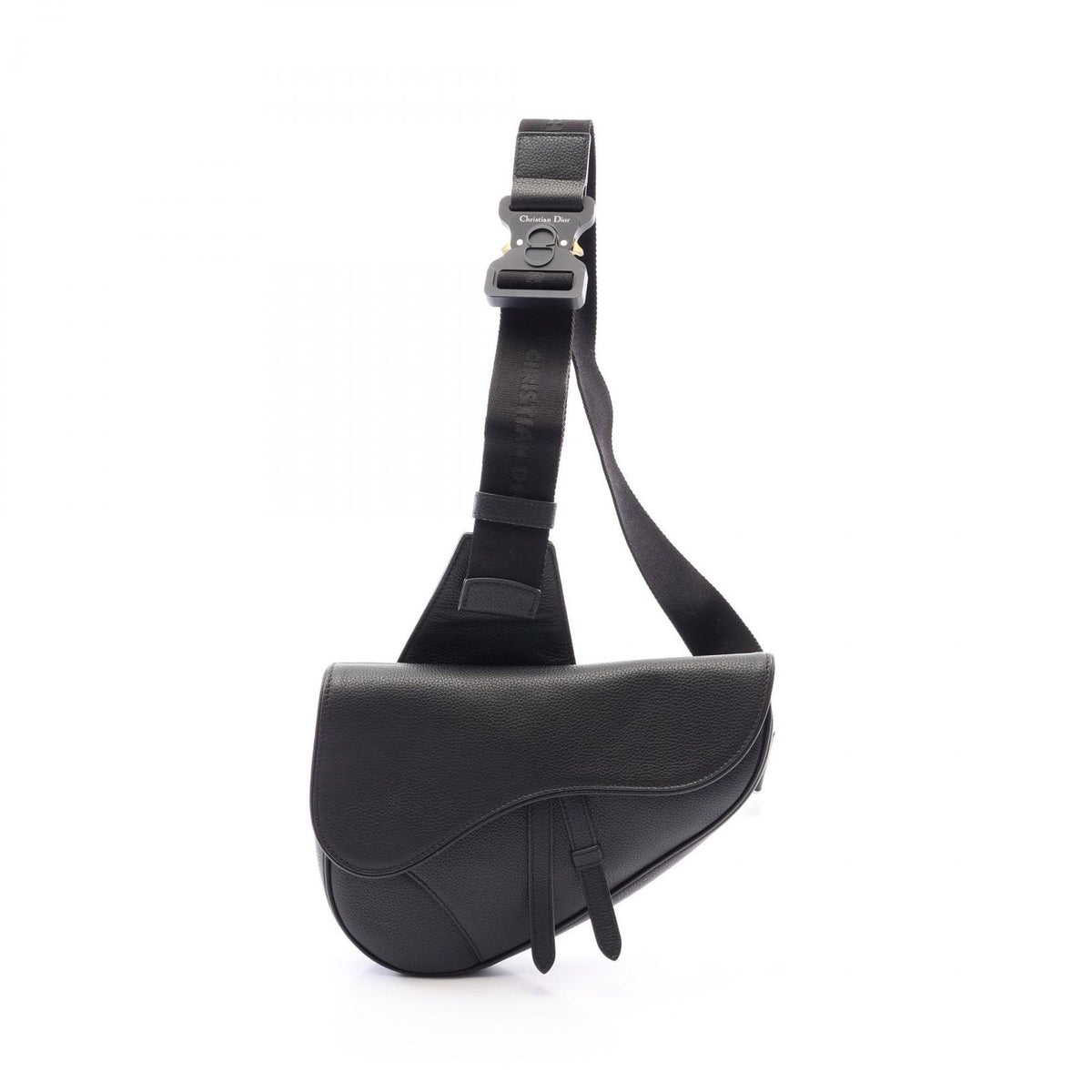Dior Waist Bag Saddle Black Leather
