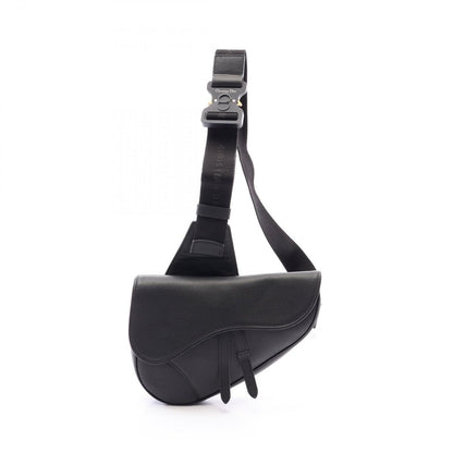 Dior Waist Bag Saddle Black Leather