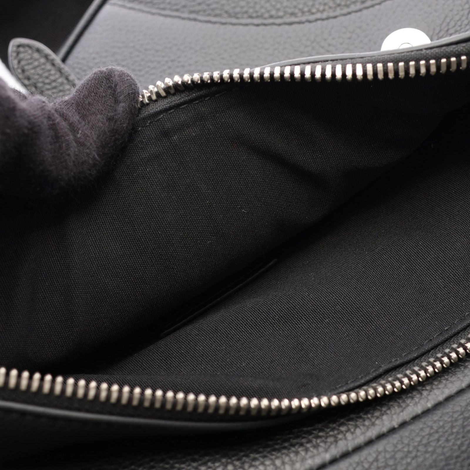 Dior Waist Bag Saddle Black Leather — view 7