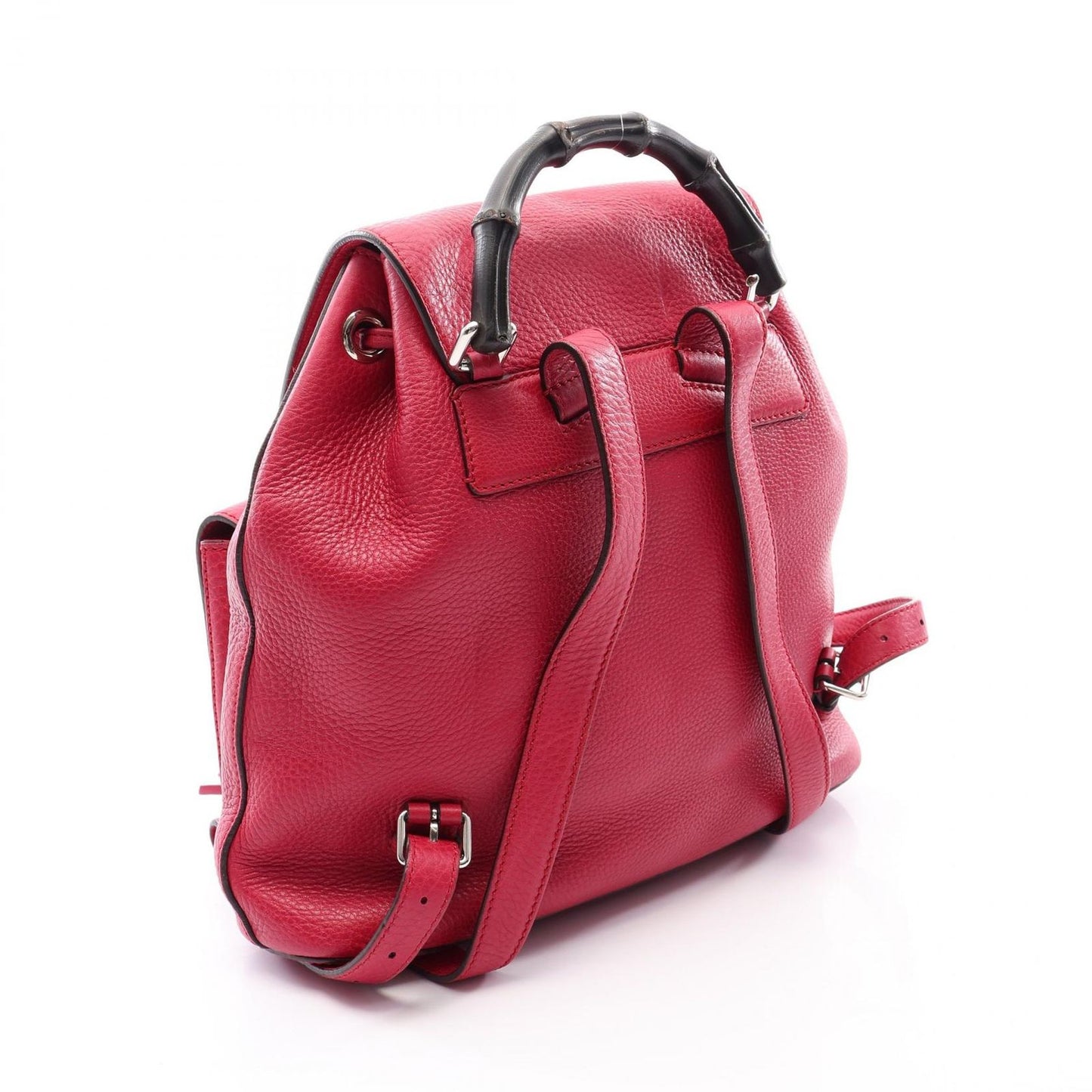 Gucci Backpack Bamboo Tassel Magenta Leather — view 2