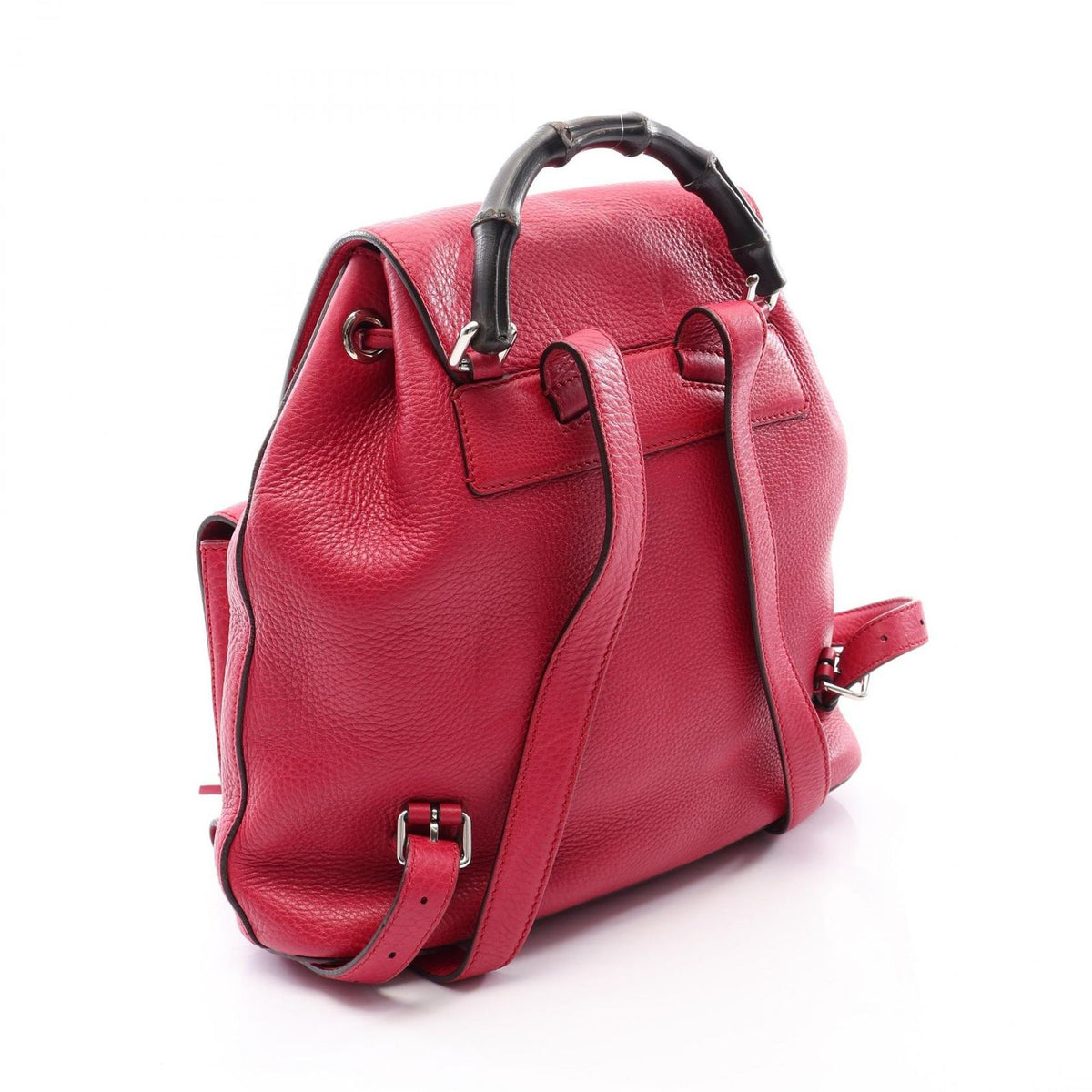Gucci Backpack Bamboo Tassel Magenta Leather — view 2