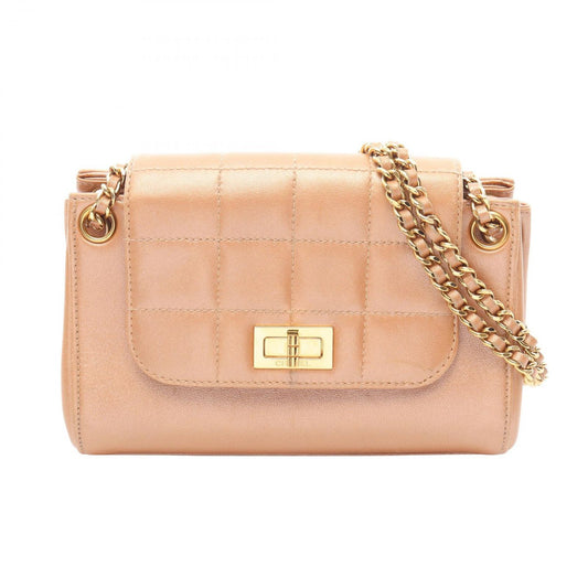 Chanel Shoulder Bag 2.55 Choco Bar Pink Gold Lambskin Small Flap Chain