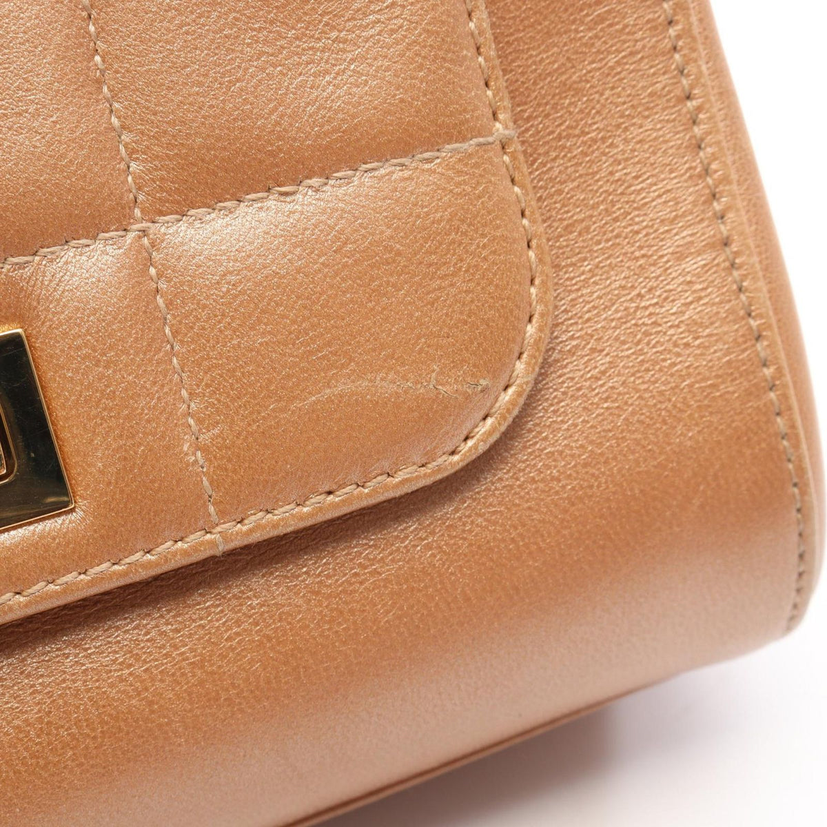 Chanel Shoulder Bag 2.55 Choco Bar Pink Gold Lambskin Small Flap Chain — view 6