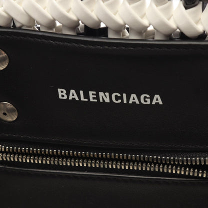 Balenciaga Handbag Bistro XXS Basket Bag 2-Way White Black Patent — view 4