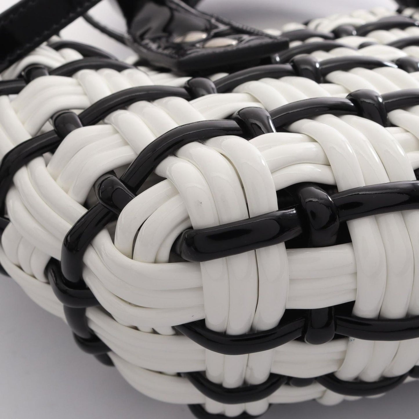 Balenciaga Handbag Bistro XXS Basket Bag 2-Way White Black Patent — view 6