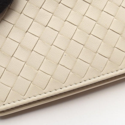 Bottega Veneta Shoulder Bag Intrecciato Off White Leather Chain Wallet — view 8