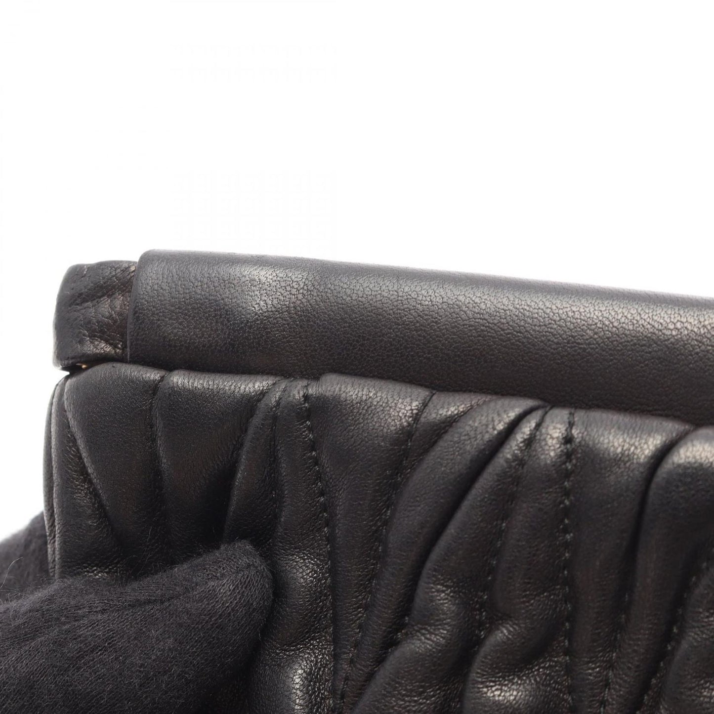 Miu Miu Clutch Matelasse Black Leather — view 7