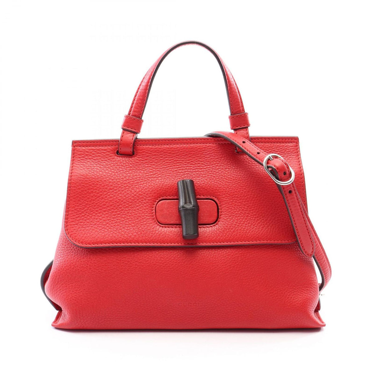 Gucci Handbag Bamboo Daily 2-Way Red Leather Small