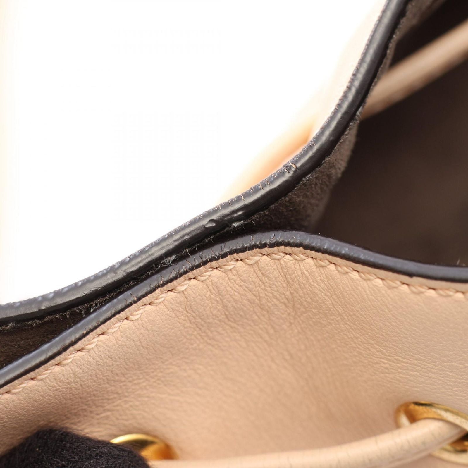 Fendi Shoulder Bag Montresor Beige Leather — view 5