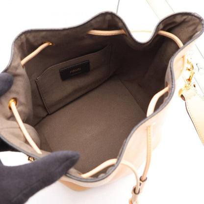 Fendi Shoulder Bag Montresor Beige Leather — view 3