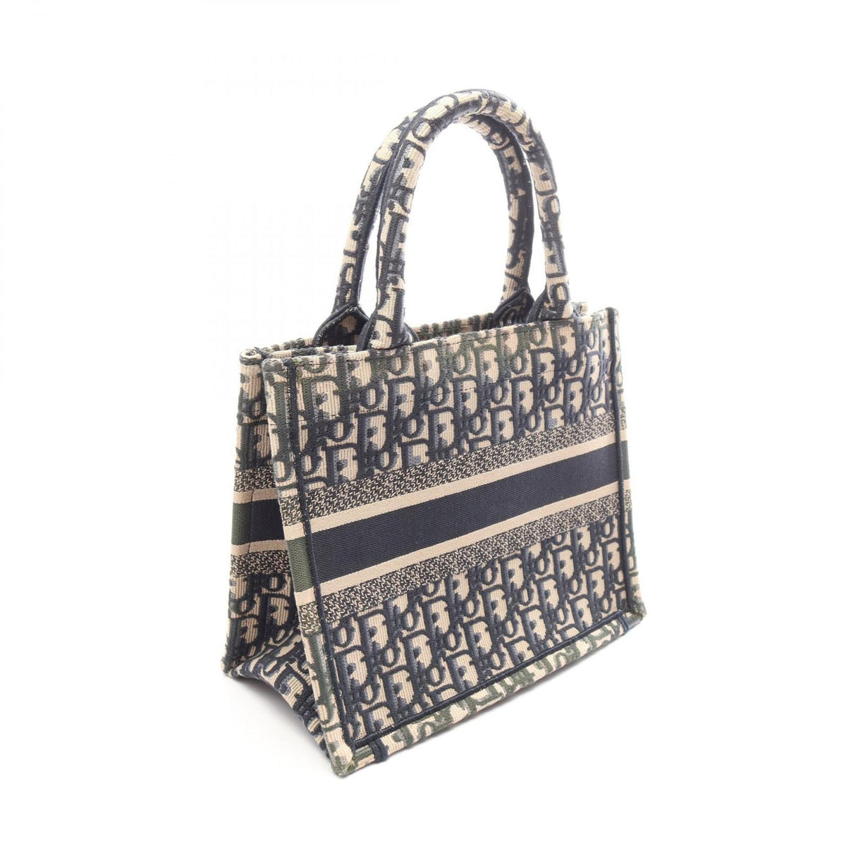 Dior Tote Book Small Oblique Navy Beige Canvas — view 2