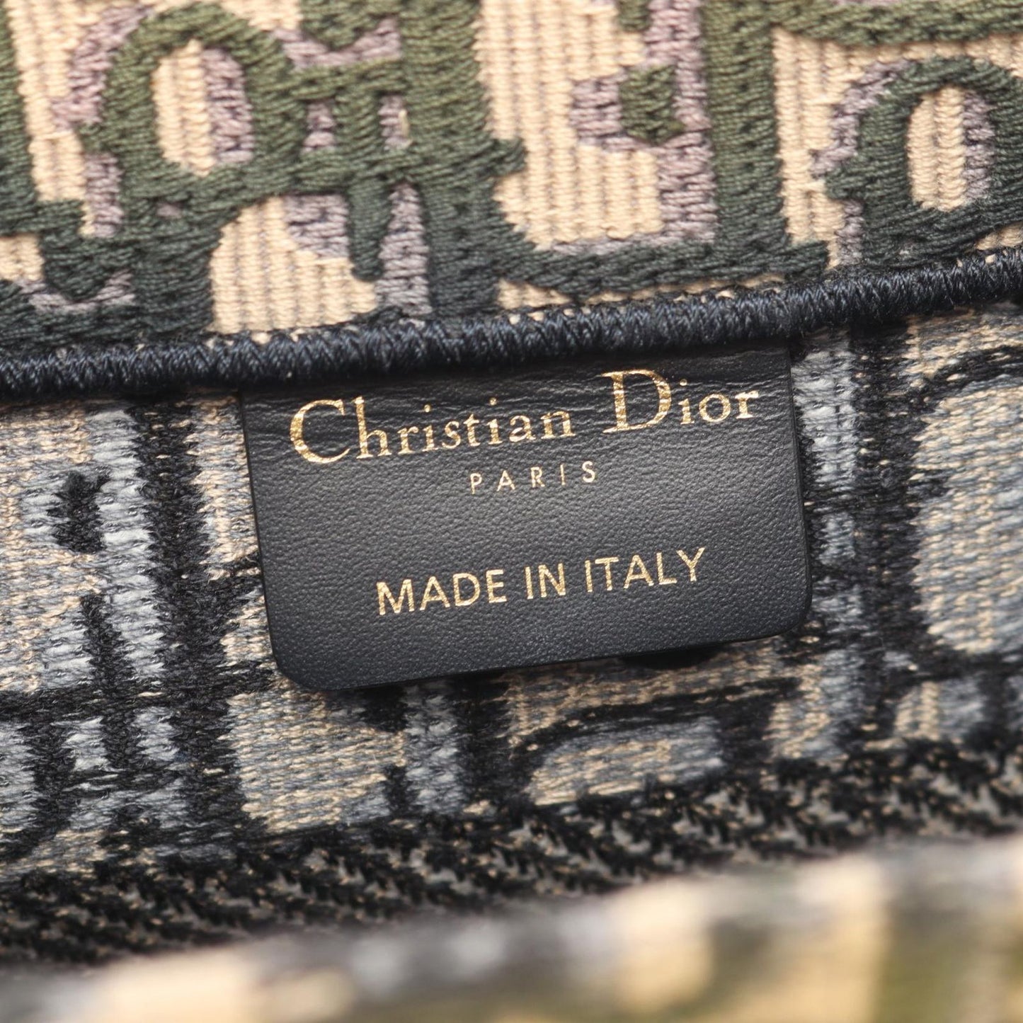 Dior Tote Book Small Oblique Navy Beige Canvas — view 4