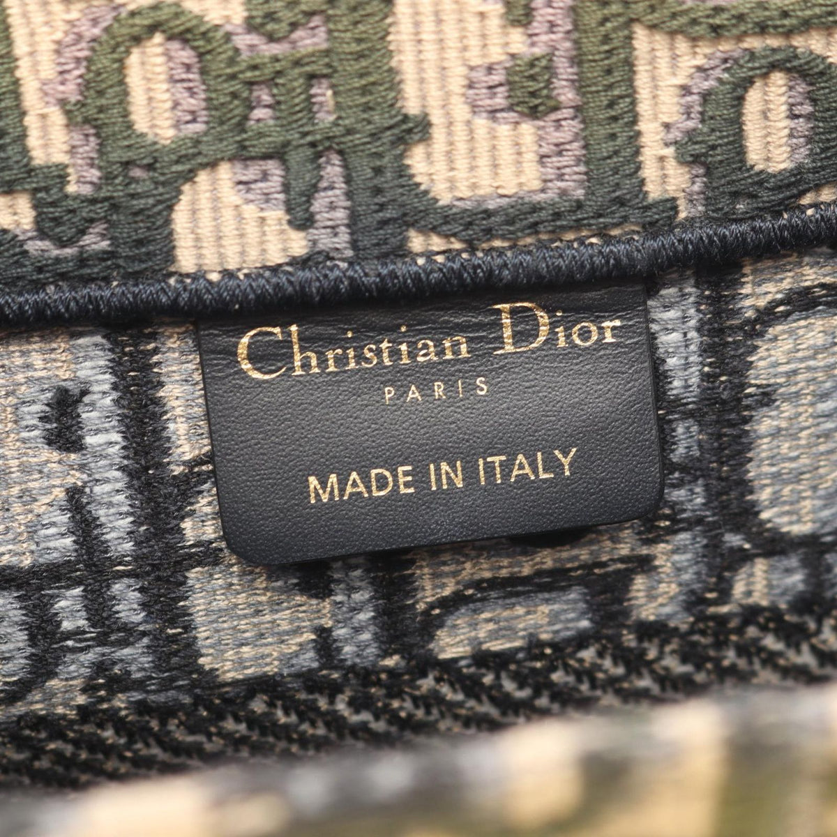 Dior Tote Book Small Oblique Navy Beige Canvas — view 4