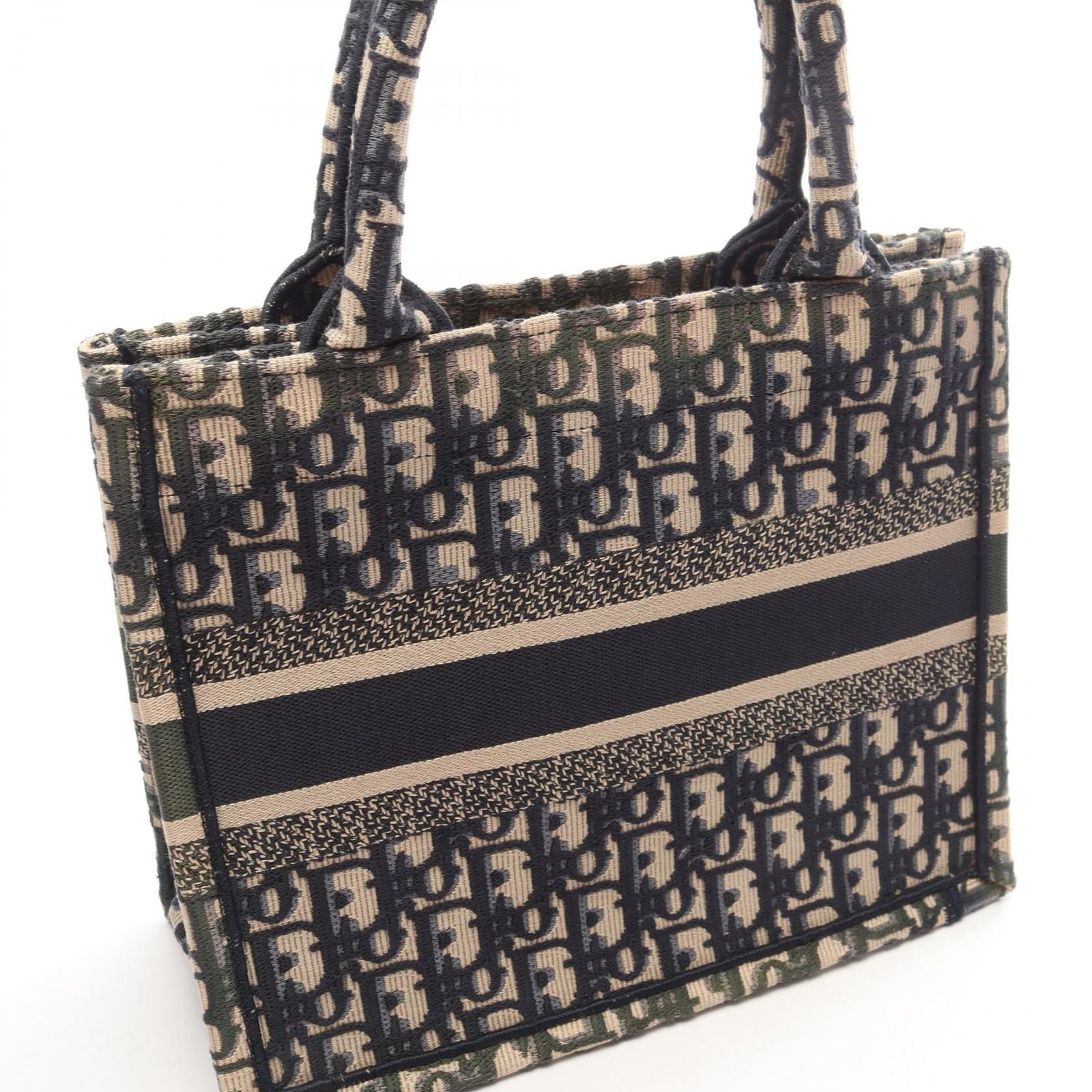 Dior Tote Book Small Oblique Navy Beige Canvas — view 7
