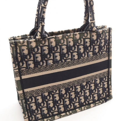 Dior Tote Book Small Oblique Navy Beige Canvas — view 7