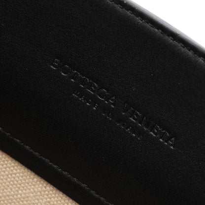 Bottega Veneta Tote Slip Lip Maxi Intrecciato Ivory Black Canvas Leather Handbag — view 4