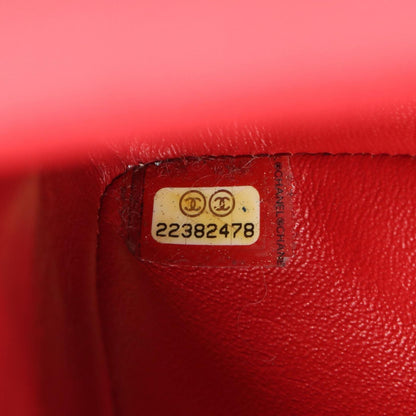Chanel Shoulder Bag 2.55 Quilted Mademoiselle Chain Red Silver Suede Leather — view 5