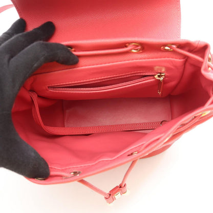 Chanel Backpack CC Filigree Quilted Pink Caviar Leather CC Chain — view 3