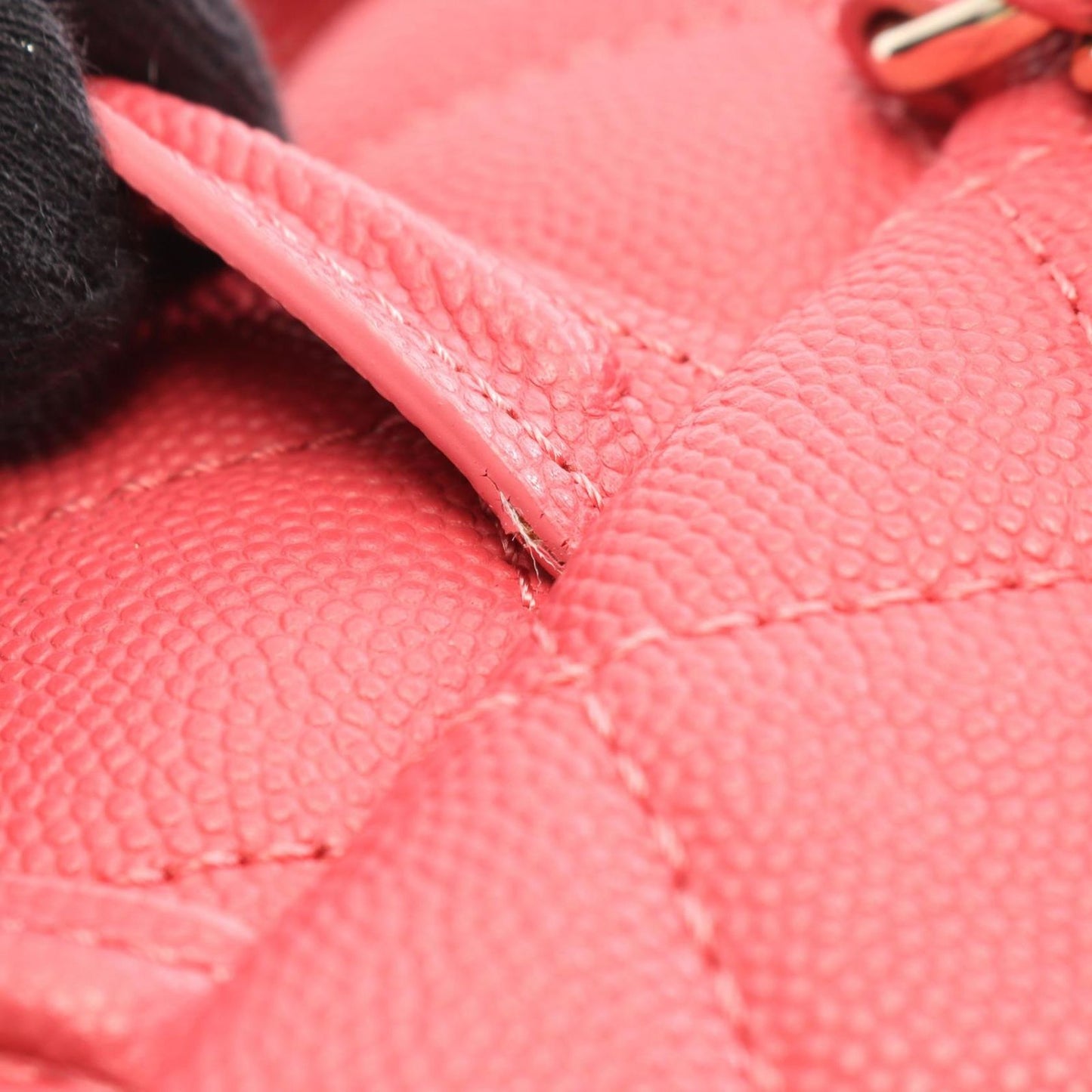 Chanel Backpack CC Filigree Quilted Pink Caviar Leather CC Chain — view 7