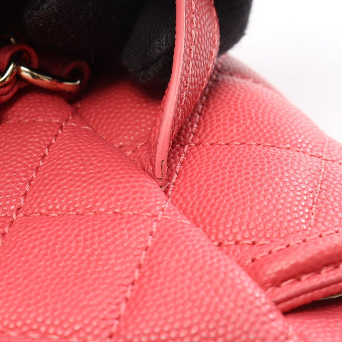 Chanel Backpack CC Filigree Quilted Pink Caviar Leather CC Chain — view 6