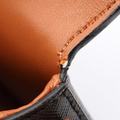 Celine Shoulder Bag Triomphe Roller Medium Brown Black Leather — view 5