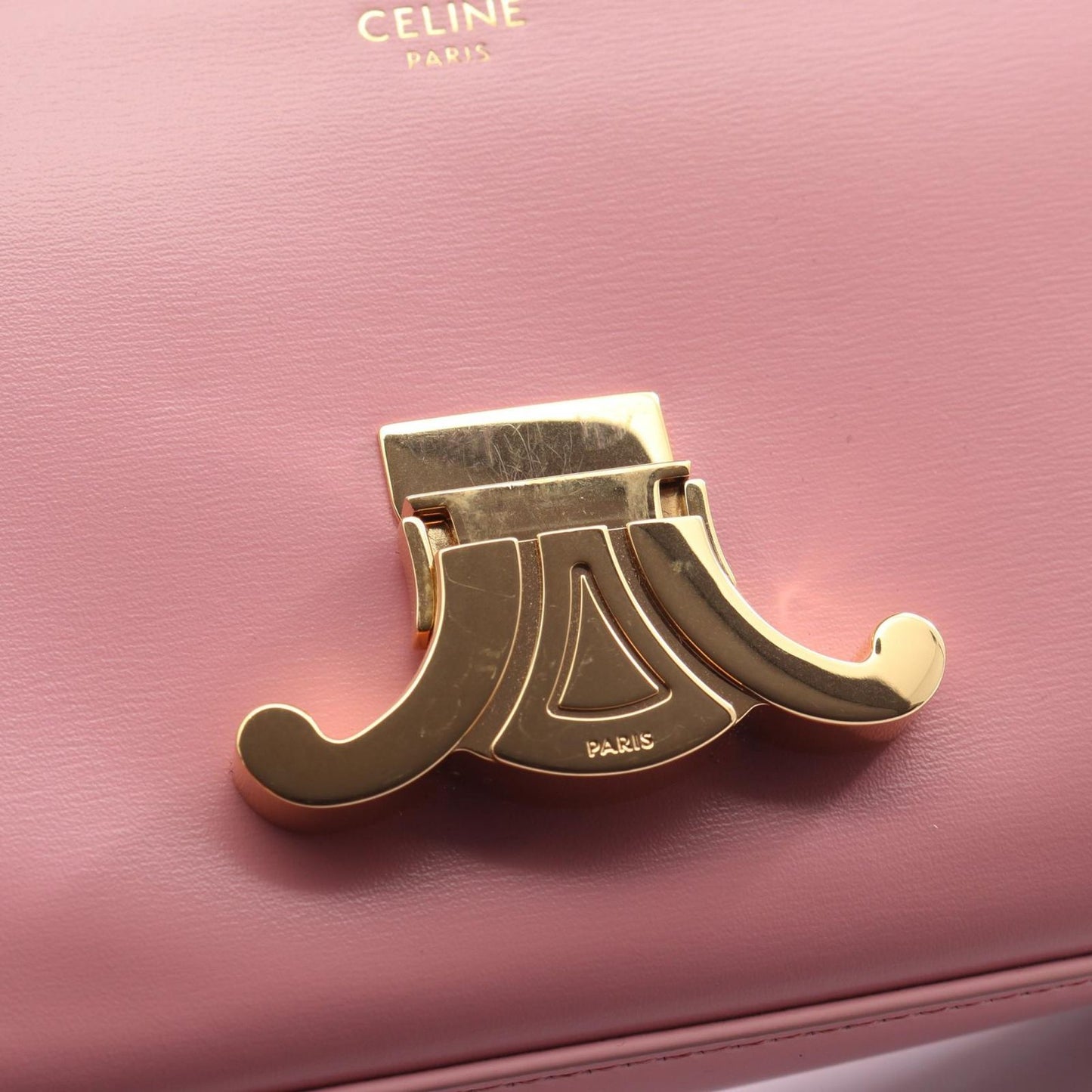 Celine Shoulder Bag Claude Pink Leather — view 5