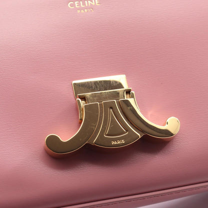 Celine Shoulder Bag Claude Pink Leather — view 5