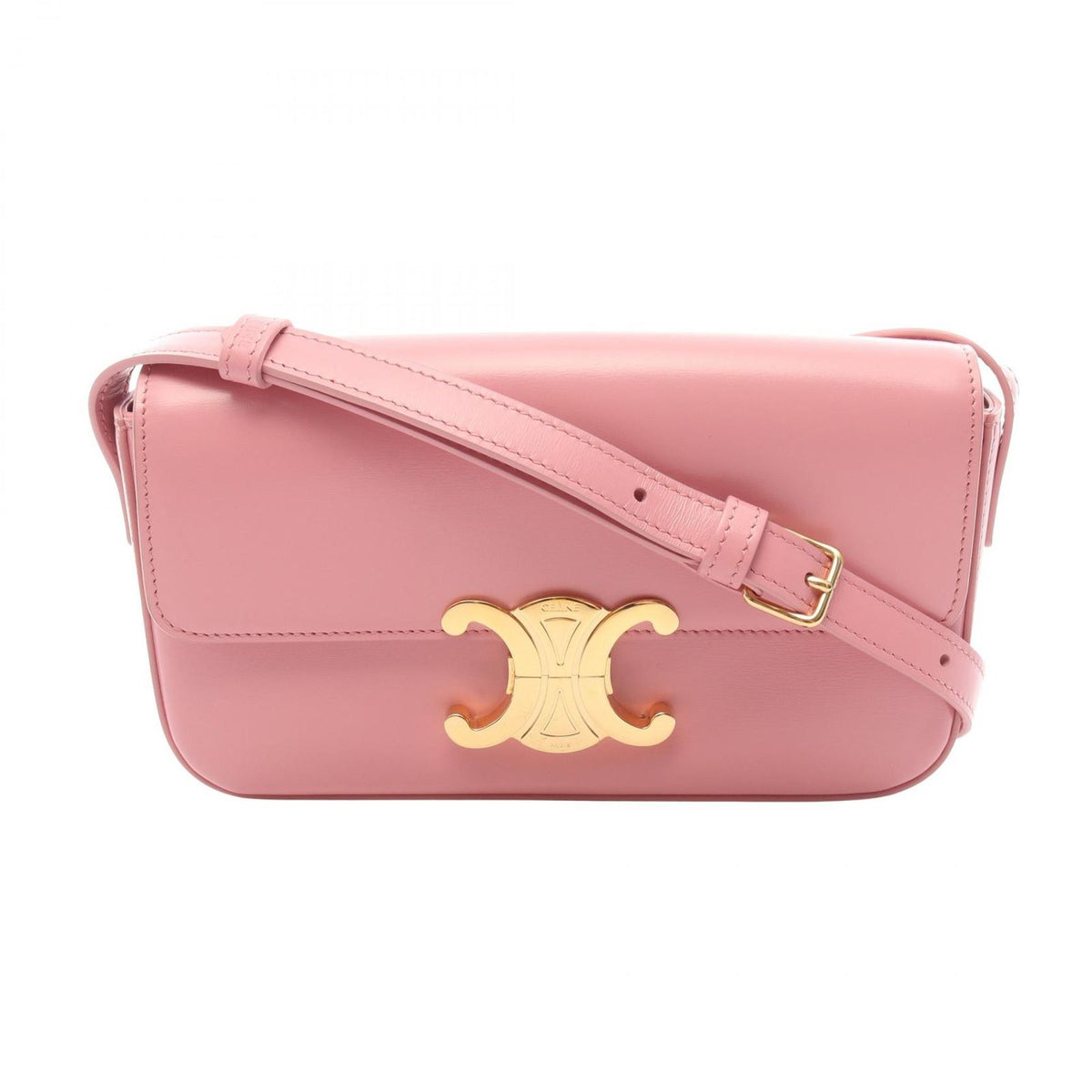 Celine Shoulder Bag Claude Pink Leather