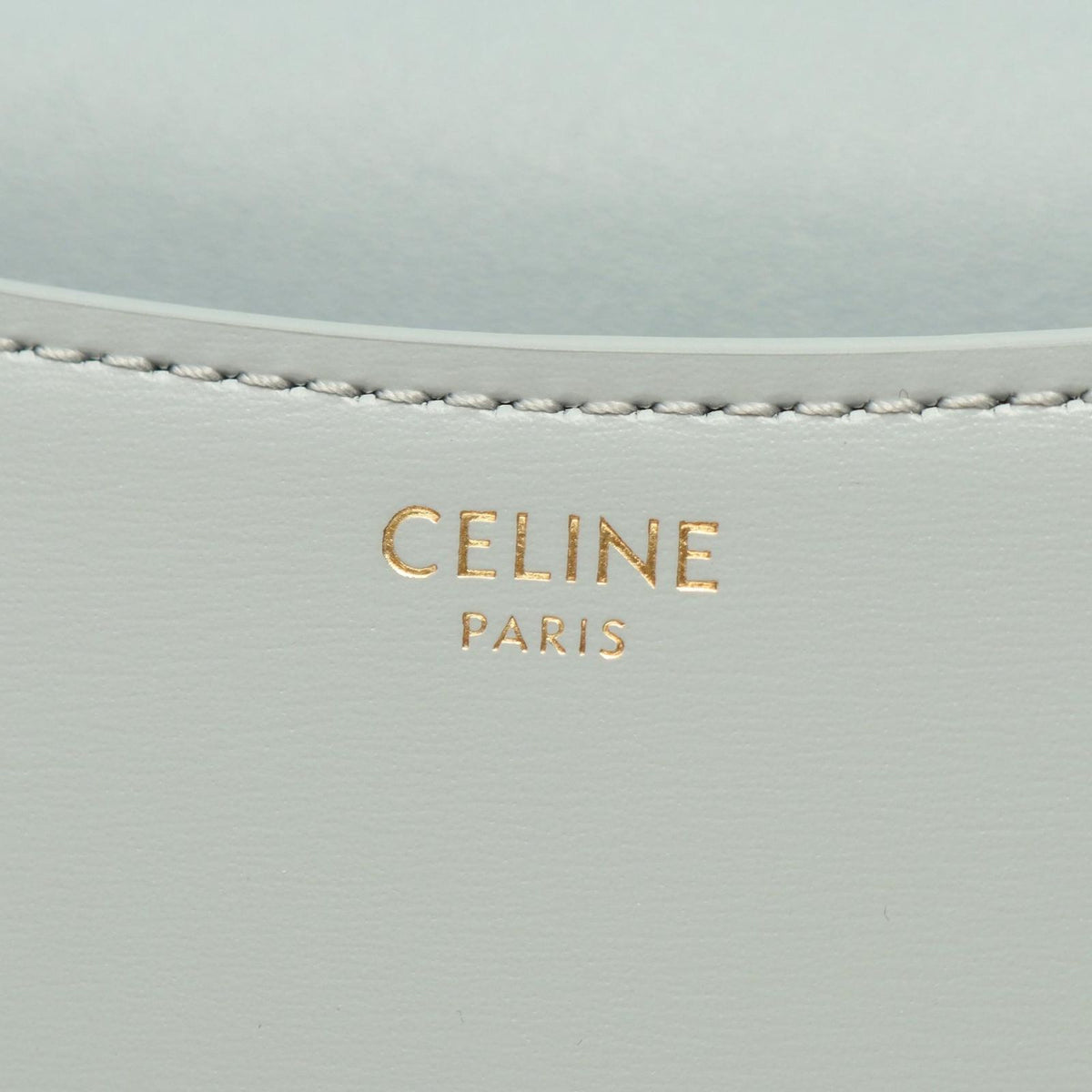 Celine Handbag Teenage Laura 2-Way Light Blue Leather Triomphe — view 4