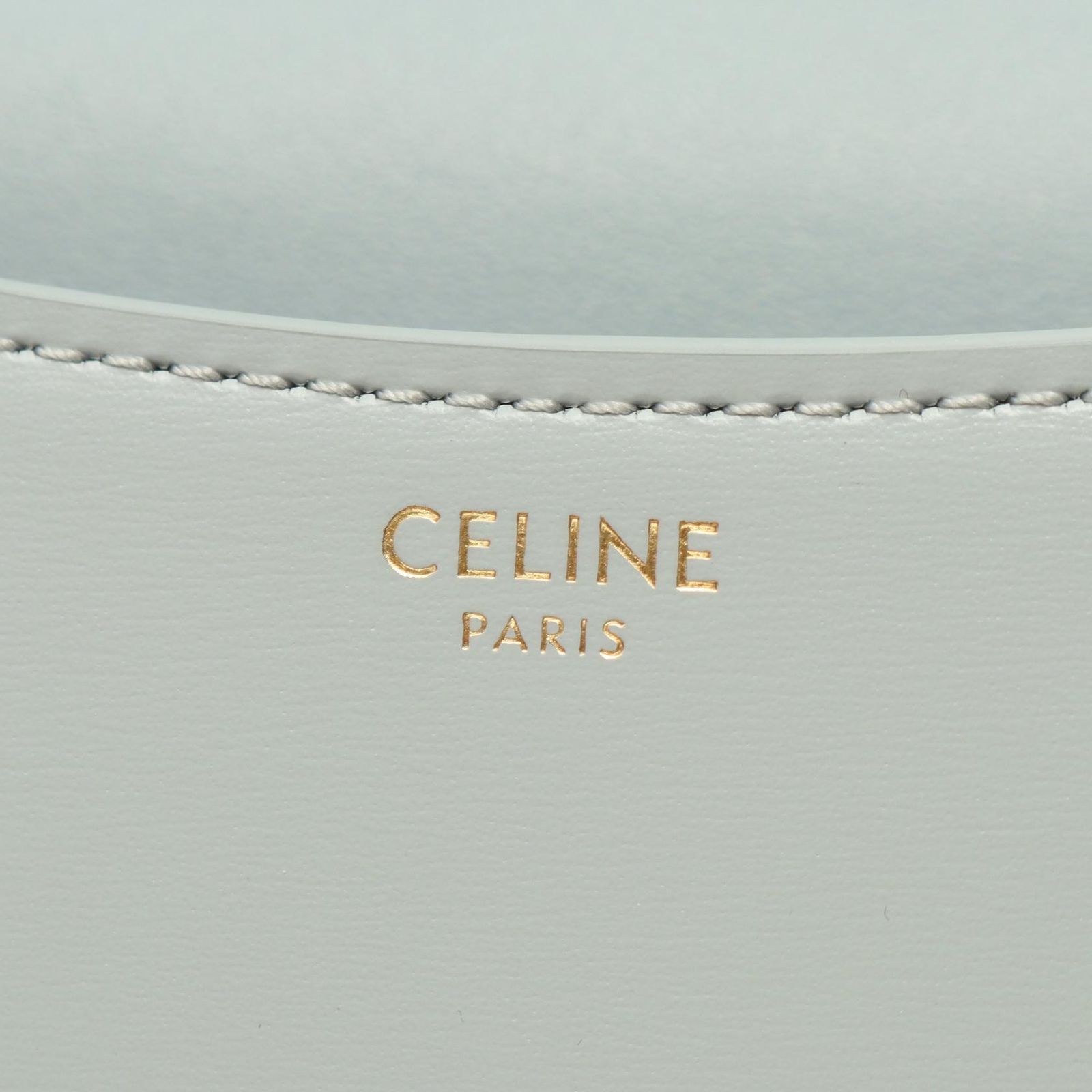 Celine Handbag Teenage Laura 2-Way Light Blue Leather Triomphe — view 4