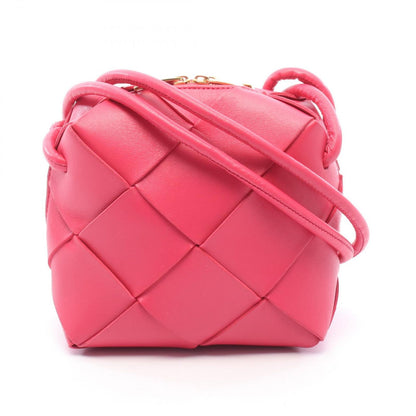 Bottega Veneta Shoulder Bag Mini Cassette Rose Pink Leather Maxi Intrecciato