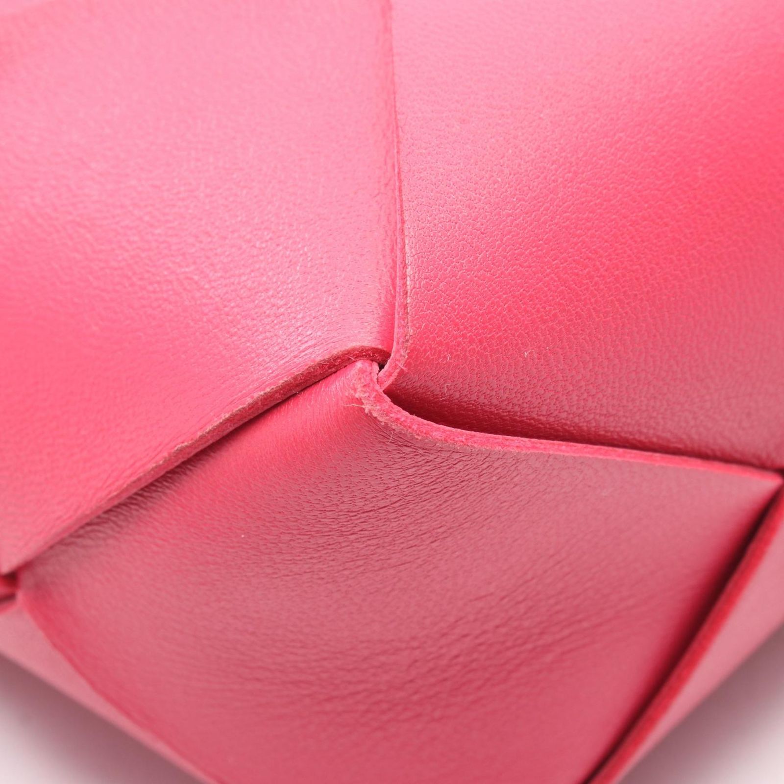Bottega Veneta Shoulder Bag Mini Cassette Rose Pink Leather Maxi Intrecciato — view 5