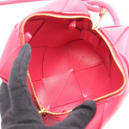 Bottega Veneta Shoulder Bag Mini Cassette Rose Pink Leather Maxi Intrecciato — view 3