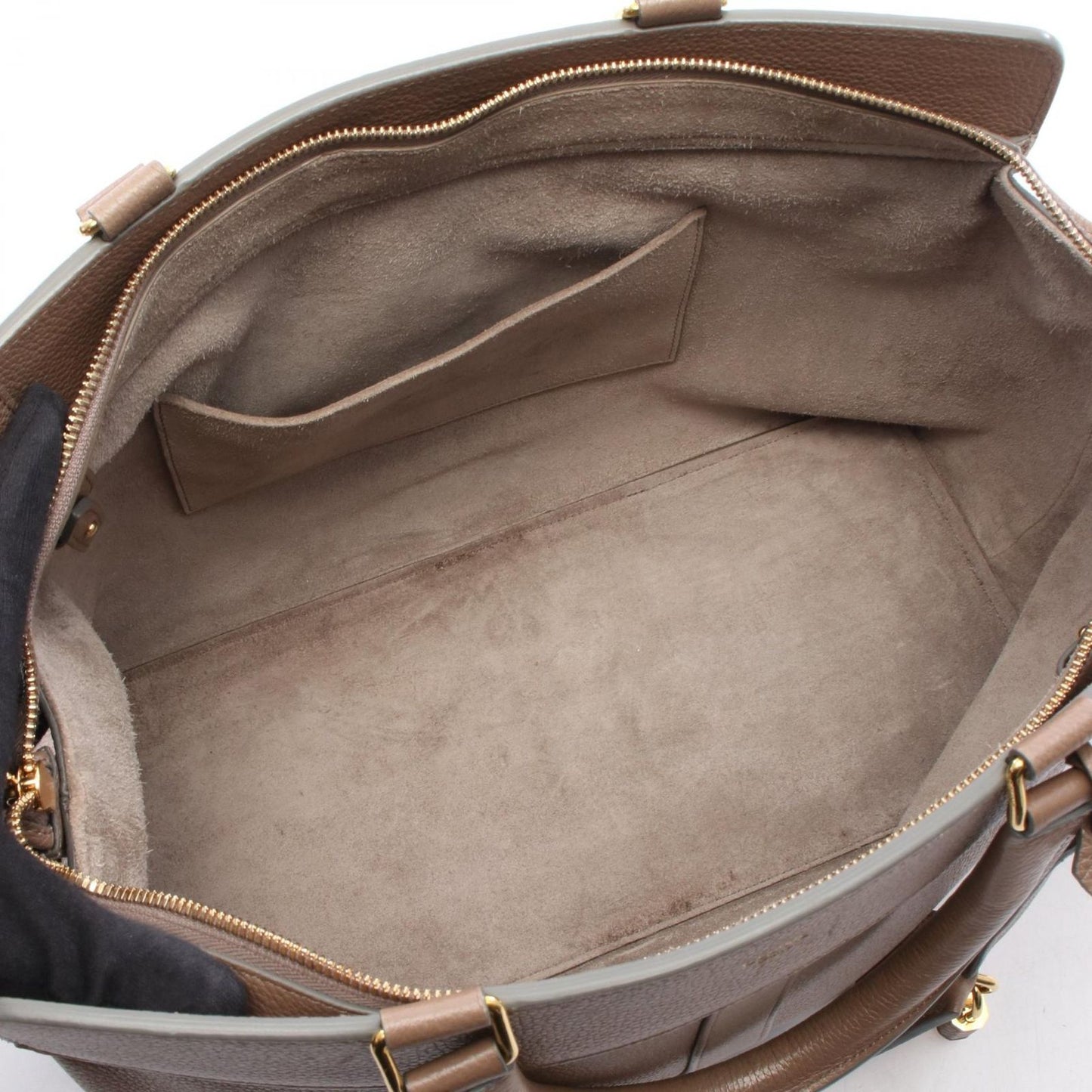 Celine Handbag Cabas de France Medium Beige Leather — view 3
