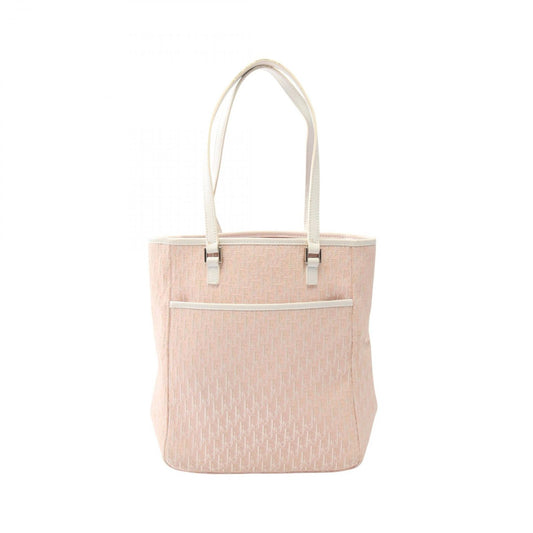 Dior Tote Trotter Pink White Canvas Leather