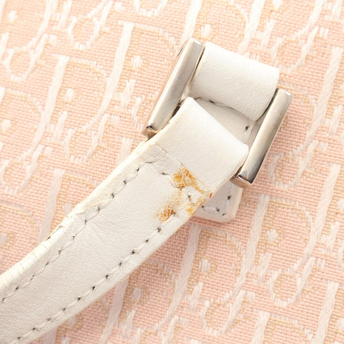 Dior Tote Trotter Pink White Canvas Leather — view 6