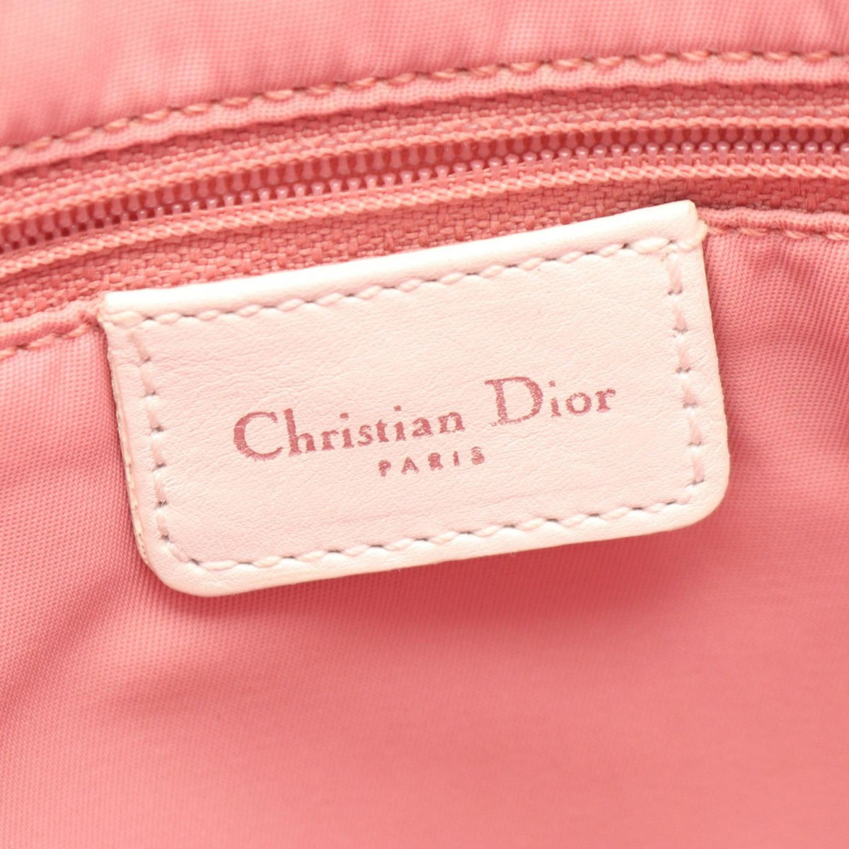 Dior Tote Trotter Pink White Canvas Leather — view 4