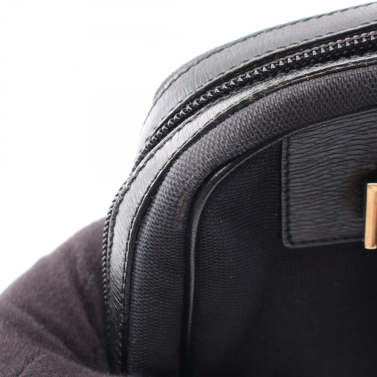 Gucci Handbag G Logo Black Canvas Leather — view 8