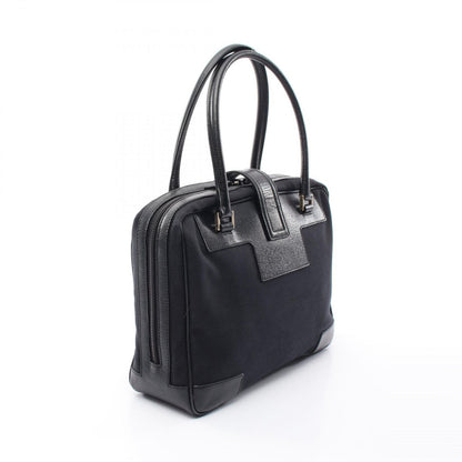 Gucci Handbag G Logo Black Canvas Leather — view 2